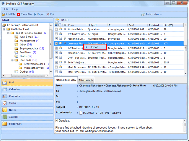 Configure OST to PST 6.0